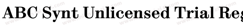 ABC Synt Unlicensed Trial Regular字体转换